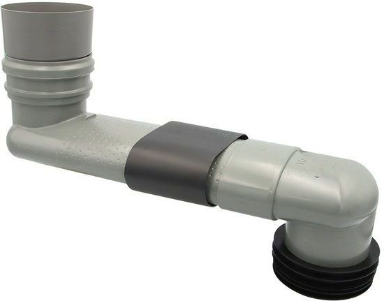 Haas Otto WC-Ablaufbogen OHA-WC-Versprungsbogen mit Schrumpfschlauch, (1-tlg)