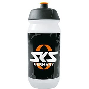 SKS GERMANY Logo Bottle BREEDTE 750 ml drinkfles in SKS GERMANY design (fietsaccessoires voor alle gangbare flessenhouders, lekvrij push-pull-ventiel, ergonomische vorm, afneembaar deksel)