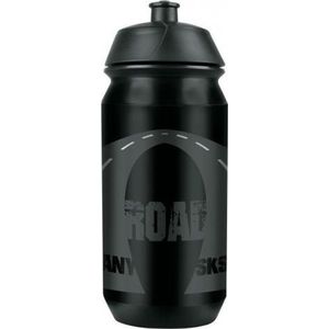 SKS GERMANY Road Bottle Small 500 ml drinkfles in cool design voor onderweg (fietsaccessoires voor alle gangbare flessenhouders, lekvrij push-pull-ventiel, ergonomisch, afneembaar deksel) zwart