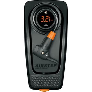 SKS GERMANY AIRSTEP DIGI voetpomp met digitale manometer (luchtpomp met MULTI VALVE aansluiting, meetnauwkeurigheid, met nauwkeurige digitale LED-manometer, max. druk: 7 bar/102 psi), zwart