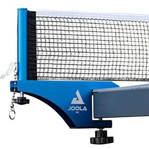 JOOLA Professionele kwaliteit WX Aluminium Indoor & Outdoor Tafeltennis Net en Post Set - 72"" Regeling Ping Pong Net - Versterkte Katoen Blend Net w/Verstelbaar Spanningssysteem Blauw Geanodiseerd