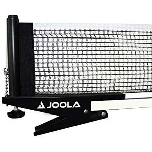 JOOLA Hoogwaardig tafeltennisnet en palen draagbaar en eenvoudig te installeren Verstelbare maat veerspannet zwart 182,9 cm
