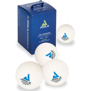 Joola Tafeltennis/Pingpongballen Voor Buiten Set 12 Ballen Outdoor Verzwaard TT-Ball 40MM Wit