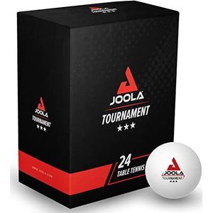 JOOLA 24 stuks tafeltennisballen Tournament diameter 40 mm 3 sterren premium kwaliteit geschikt voor binnen en buiten wit