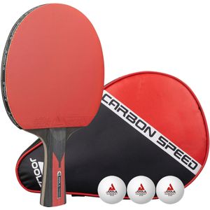 JOOLA Carbon Speed Tafeltennisbatje - Rood - 5-delig - ITTF Goedgekeurd