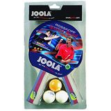 JOOLA Tafeltennis Set Rosskopf 2 tafeltennisbatjes + 3 tafeltennisballen 40+mm, rood/zwart, 5-delig