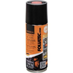 Foliatec Universal 2C Spray Paint - Zwart Glanzend - 400ml
