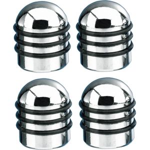 Foliatec - Ventieldoppenset - Chroom - Aluminium - Set van 4