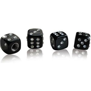 Foliatec - Aircaps - Ventieldoppen - Zwart - Aluminium - Set van 4