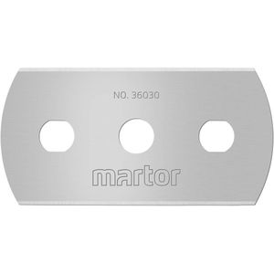 MARTOR 10 x industrieel mesje, vervangmesjes cutter, veiligheidsmesje, 22 mm, scherp, in dispenser, 4-voudig bruikbaar, Nr. 36030