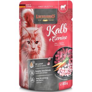 32x85g Finest Selection Zakjes Kalf & Groente Leonardo Kattenvoer