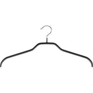 TopHangers [Set van 5] - Praktische metalen kledinghanger | Voorzien van zwarte anti-slip coating | Geschikt voor alle bovenkleding | Gecertificeerd als 'Eco friendly en 'Skin friendly' | 'Mawa 45F'