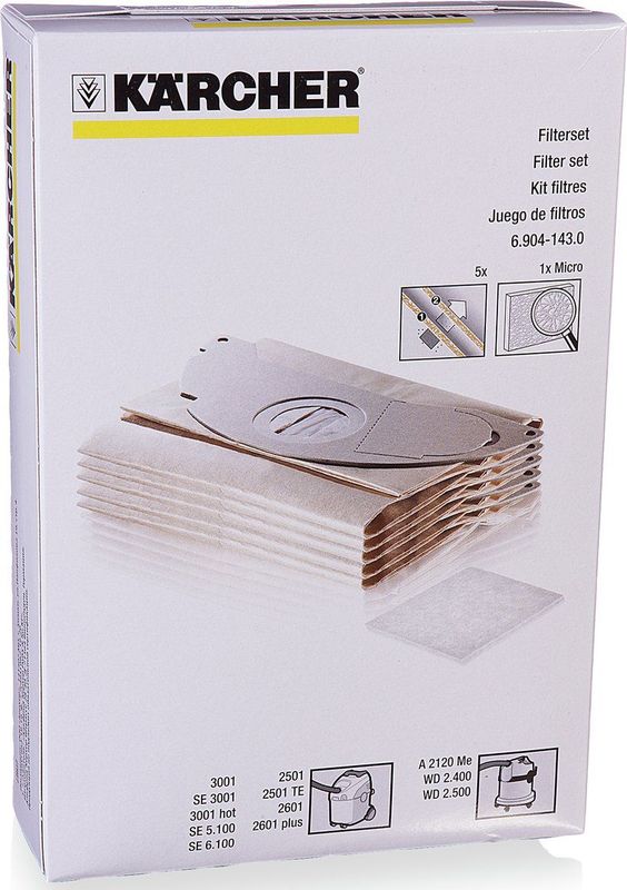 Kärcher - 6.904-143.0 - Papieren Stofzuigerzakken - 5 Stuks