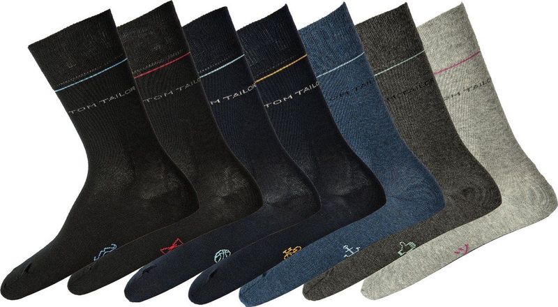 Tom Tailor - Herensokken - 7-pack - Geschenkdoos