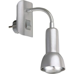 Briloner stekkerlamp, stekkerlamp, stekkerspot, E14, 25 watt, flexibel, titaniumkleurig