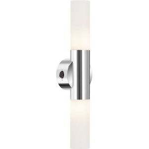 BRILONER Wandlamp, spiegellamp, badlamp, 2xE14 max. 9W, kunststof in chroom afwerking 2148-028 chroom