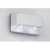 BRILONER - KNOB - LED deurslotverlichting, 0,06 W, 4 lm, IP54, zilverkleurig, kunststof, 9 x 3 x 5,3 cm