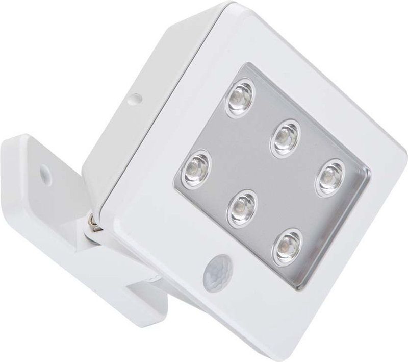BRILONER - KOLLIG - LED Wandlamp op batterijen - met sensor - buitenverlichting met bewegingssensor - 12 cm - IP54 - 6.500K - wit