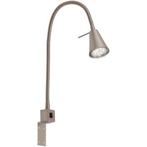 Tuso - LED Leeslamp - Mat Nikkel - Flexibele Arm - Energiezuinig