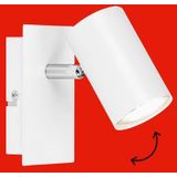 Wandspot - Wit - Metaal - Draaibaar en Kantelbaar