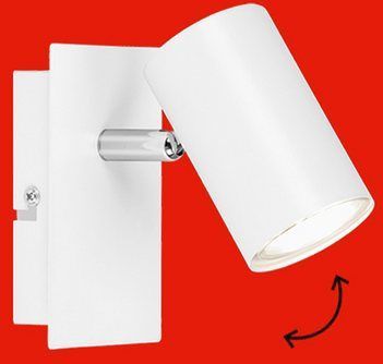 Wandspot - Wit - Metaal - Draaibaar en Kantelbaar