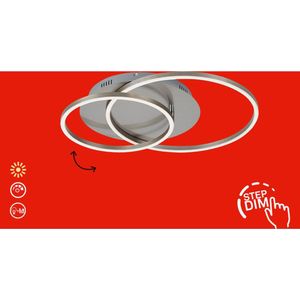 Briloner LED plafondlamp Frames twee ringen, draaibaar