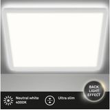 Briloner Leuchten LED Panel »7158416 SLIM«, Leuchtmittel LED-Board  LED fest integriert, Deckenlampe, 42x42x2,9cm, Weiß, 22W, Wohnzimmer, Schlafzimmer, Küche