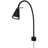 Tuso - Wandlamp - Mat Zwart - LED - Flexibele Arm