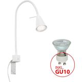 Tuso - LED Leeslamp - Mat Wit - Flexibele Arm