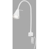 Tuso - LED Leeslamp - Mat Wit - Flexibele Arm