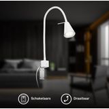 Tuso - LED Leeslamp - Mat Wit - Flexibele Arm