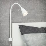 Tuso - LED Leeslamp - Mat Wit - Flexibele Arm