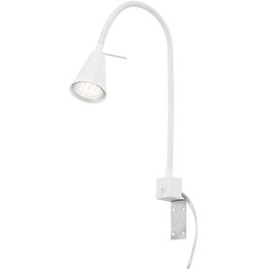 Tuso - LED Leeslamp - Mat Wit - Flexibele Arm