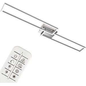 Briloner Frame LED plafondlamp, afstandsbediening, chroom