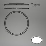 Di-Ka ultraflaches led Panel Slim ø 29,3 cm schwarz mit Backlight led Panel