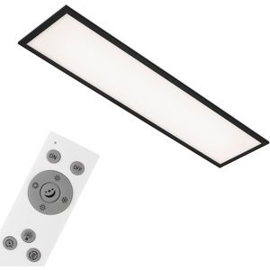 BRILONER Piatto - LED Plafonniére - Dimbaar - Zwart - 24W - Met Afstandsbediening