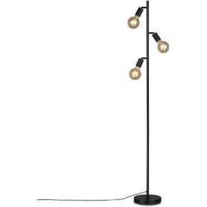 Briloner Leuchten Stehlampe 1387035 KUGLO, ohne Leuchtmittel, Warmweiß, metall/schwarz, inkl. Kabelschalter, exkl. 3x E27 max. 10 W