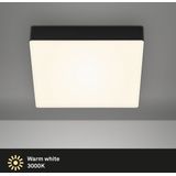 BRILONER -LED-plafondlamp zonder frame - LED-plafondlamp - kleurtemperatuur warm wit - 212x212x36mm - zwart