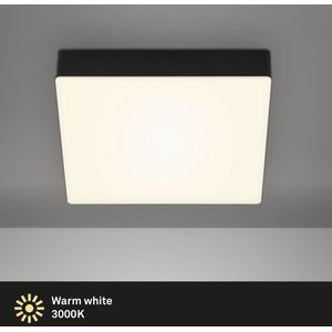 BRILONER -LED plafondlamp frameless, LED plafondlamp, LED opbouwlamp, warm witte kleurtemperatuur, 212x212x36 mm, zwart