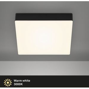 Briloner Flame LED plafondlamp, 21,2 x 21,2 cm, zwart