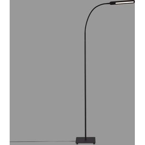 Briloner LED vloerlamp Servo, dimbaar, CCT, zwart