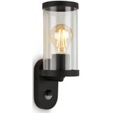 Buitenlamp Brilo KAIRO MOVE - 3628-015 - E27 fitting - zwart - IP44 - Afmetingen: 23 x 9,5 x 11,5 cm