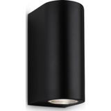 Briloner Leuchten LED buitenlamp IP44, buitenwandlamp 2x GU10, 4000K neutraal wit zwart, 155 x 70 x 90 mm (l x b x h)