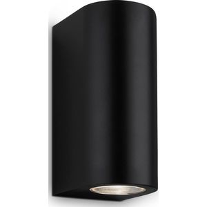 Briloner Leuchten LED buitenlamp IP44, buitenwandlamp 2x GU10, 4000K neutraal wit zwart, 155 x 70 x 90 mm (l x b x h)