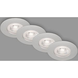 BRILONER - KULANA - LED inbouwarmaturen, mat chroom, 4x LED printplaat, 4.9W