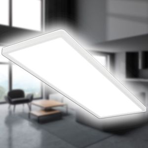 BRILONER Slim - LED Plafonniére - plafondlamp - paneel - ultraplat - 4.000K neutraal wit licht - 58x20cm (LxBxH) - wit