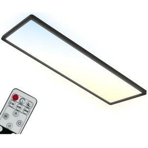 BRILONER - LED Plafondlamp - Zwart - 23 Watt - Dimbaar - Afstandsbediening - CCT