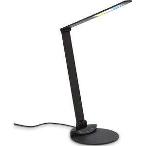 Haiti - LED-Bureaulamp - Zwart - Metaal, Kunststof - Touchdimmer, 3 Lichtkleuren