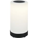 BRILONER - LAMA - LED Tafellamp Batterij - Dimbaar - Glazen LED Tafellamp - Draadloos - Aanraakfunctie - 3.300K - Warm Wit - Zwart - 245x125 mm (HxD)