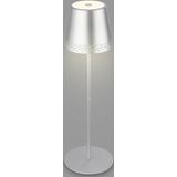 Briloner Leuchten KIKI LED oplaadbare batterij tafellamp 38 cm 2.6W 280lm 2600mAh USB-C oplaadbare batterij chroom